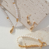 Classic Pearl Bracelet - Gold-Tone 925 Silver
