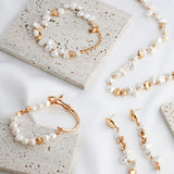 French Pearl Bracelet - Adjustable Gold-Tone 925 Silver