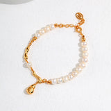 Baroque Pearl Jewelry Set – S925 Silver Necklace, Bracelet & Earrings (Adjustable)