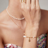 Baroque Pearl Jewelry Set – S925 Silver Necklace, Bracelet & Earrings (Adjustable)