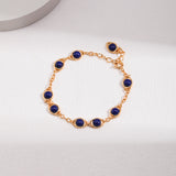 Horus Eye Adjustable Bracelets - 925 Silver (Tiger Eye & Lapis Lazuli)
