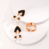Greek Style Adjustable Ring - 925 Silver (Vintage Gold Tone)