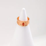 Greek Style Adjustable Ring - 925 Silver (Vintage Gold Tone)