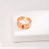 Greek Style Adjustable Ring - 925 Silver (Vintage Gold Tone)