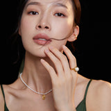 French Pearl Statement Ring - 925 Silver (Silver Tone / Gold Tone)