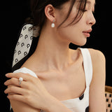 Executive Pearl Ring - 925 Sterling Silver (Silver Tone / Gold Tone)