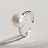 Executive Pearl Ring - 925 Sterling Silver (Silver Tone / Gold Tone)