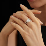 Adjustable Shell Pearl Ring - 925 Sterling Silver (Silver Tone / Gold Tone)