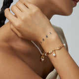 Scarf Pearl Bracelet - 925 Sterling Silver (Silver Tone / Gold Tone)