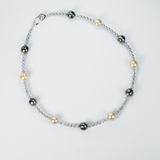 Multicolor Sea Pearl Necklace - 925 Silver