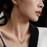 Reversible Pearl Love Set - 925 Silver (Gold/Silver Tone)