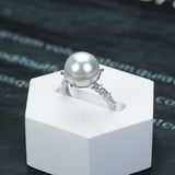 Adjustable Australian South Sea Pearl Ring - 925 Silver