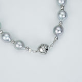 Akoya Grey Pearl Bracelet - 925 Silver