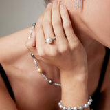 Akoya Grey Pearl Bracelet - 925 Silver