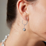 Tahitian Pearl Earrings - 925 Silver