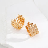 Dual-Tone Sterling Silver Earrings in Retro Gold and Silver