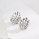 Dual-Tone Sterling Silver Earrings in Retro Gold and Silver