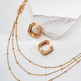 Adjustable Retro Gold Sterling Silver Chain Necklace