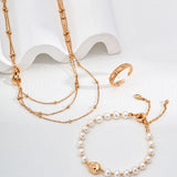 Adjustable Retro Gold Sterling Silver Chain Necklace