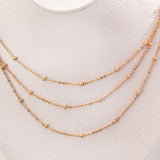 Adjustable Retro Gold Sterling Silver Chain Necklace