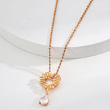 Adjustable Velvet and PU Leather Choker Necklace with Zircon in Sterling Silver