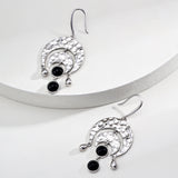 Long Black Onyx Drop Earrings in Sterling Silver for a Confident Look