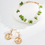 Design Natural Pearl and Zircon Earrings in Dual-Tone Sterling Silver