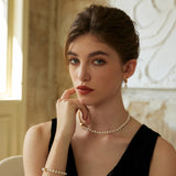 Adjustable Natural Pearl Bracelet in Sterling Silver