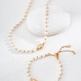 Adjustable Natural Pearl Bracelet in Sterling Silver