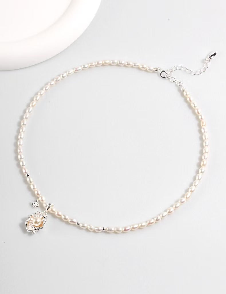 Wave Pearl Jewelry Set - 925 Silver (Silver/Gold-Tone)