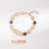 Tiger's Eye Adjustable Ring - Gold-Tone 925 Silver (Size 11-15)