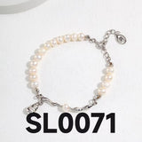 Baroque Pearl Jewelry Set – S925 Silver Necklace, Bracelet & Earrings (Adjustable)