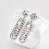 Adjustable Natural Pearl Bracelet in Sterling Silver with Dual-Tone Finish